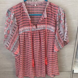 Lucky Brand Bohemian Patterned Women's Top
